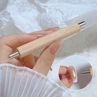Vernis à ongles en gel UV magnétique 3D à double face, outil magnétique pour les yeux de chat, manche en bois