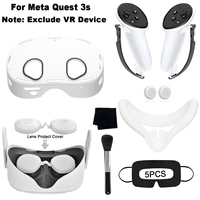 Accessoires VR 8 en 1 Lot de 16 housses en silicone de protection VR pour masque facial Meta Quest 3s et housses de contrôleur pour 3S