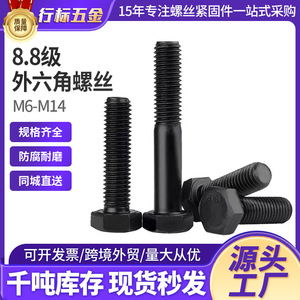 Pernos hexagonales Jiang Hong M8x30 a M8x600 con revestimiento negro, grado 8.8, acero Q235 para frenos de vehículos eléctricos - Product Image 5