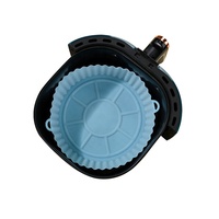 Accessoires de four Panier à friteuse Airfryer réutilisable Tapis de friteuse résistant à la chaleur Doublures de friteuse à air en silicone Logo personnalisé personnalisé rond