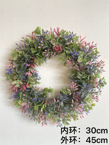 22 بوصة زهرة اصطناعية يدوية الصنع لفصل الربيع نافذة الباب الأمامي جدار مزرعة إكليل ديزي الأصفر - Product Image 6