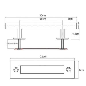 Poignée de porte coulissante longue en acier au carbone noir WEKIS, style moderne, pour entrepôt et atelier - Product Image 4