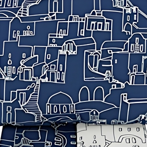 Gabel <span class=keywords><strong>Queen</strong></span> <span class=keywords><strong>Size</strong></span> 100% Baumwolle Bedrucktes Stadtbild-Bettwäsche-Set mit Daunenfüllung - Product Image 3