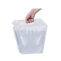Sac à boisson pliable en plastique flexible de 1,3 gallon/2,6 gallons avec bec verseur, conteneur d'eau pour le sport, le camping et les aliments