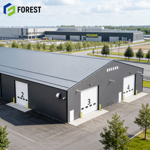 โรงงานโครงสร้างเหล็กสำเร็จรูป ติดตั้งง่าย บำรุงรักษาง่าย ปรับแต่งสีได้ ได้รับการรับรองมาตรฐาน CE/ISO9001 - Product Image 1