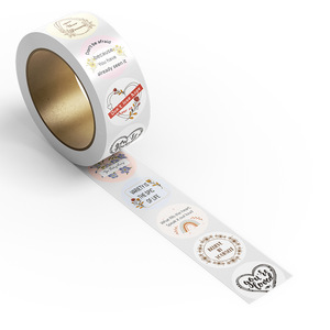 Nuovo Stile di Etichette Adesive Circolari per Bibbia, Decorazione Regalo, Sigillatura Buste TA-11-12 'Credi in Te Stesso' - Product Image 5