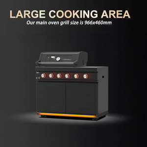 Barbacoa de Gas Boerna de 4 Quemadores con Gabinete, Cocina Exterior Independiente, Cocina Integrada BKQ411001 - Product Image 6