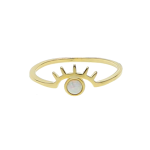 Anillo Minimalista de Oro con Circonita Cúbica 5A, Diseño de Ojo Turco, Regalo de Buena Suerte para Chicas, Novedad 2026 - Product Image 4