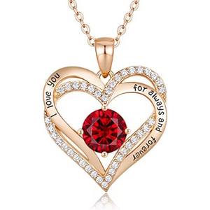 Coeur <span class=keywords><strong>naissance</strong></span> pierre <span class=keywords><strong>collier</strong></span> femme bijoux en or Rose pour femme petite amie <span class=keywords><strong>maman</strong></span> fille anniversaire anniversaire cadeau <span class=keywords><strong>collier</strong></span> - Product Image 4