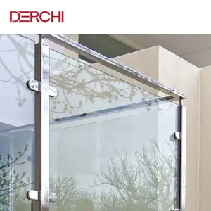 Hiện đại ngoài trời nhôm U kênh Kính cầu thang lan can ban công lan can thiết kế lan can nhà sản xuất - Product Image 6