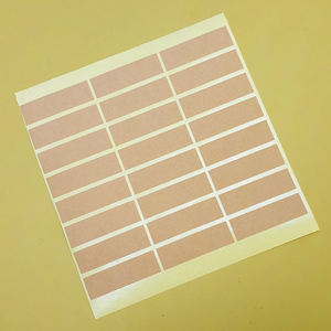 Label Kertas Kraft Logo Kustom Harga Pabrik, Stiker Label Persegi Panjang Kosong Perekat Sendiri Ukuran Kecil - Product Image 4