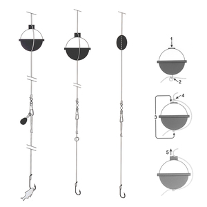 3 màu sắc nhựa cứng ABS câu cá phao câu cá Bobber nút nhấn vòng phao nổi - Product Image 4