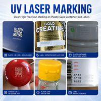 Máquina de Marcado Láser UV de Escritorio 5W 355nm EZCAD Windows, Máquina de Grabado Láser Industrial para Plástico, Vidrio, Acrílico y Botellas