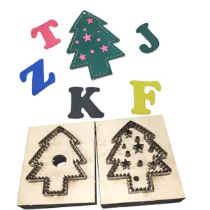 Troqueles de corte de cuero para árbol de Navidad, molde de cuchillo láser, diseño personalizado, regalo, colgante, cortador acrílico de madera