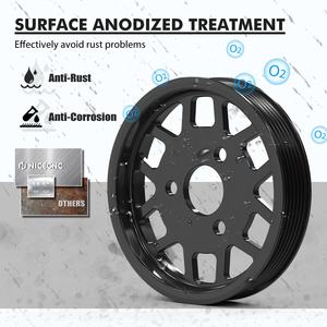 BEVINSEE 1x aluminio E36 E46 <span class=keywords><strong>E39</strong></span> E53 X5 Z3 motores de coche polea de bomba de dirección asistida para <span class=keywords><strong>BMW</strong></span> 325i 330i <span class=keywords><strong>520i</strong></span> 525i 528i #32421740858 - Product Image 5