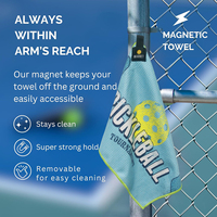 Clip magnétique pour serviette de pickleball en microfibre, portable, avec logo personnalisé, pour usage extérieur, pour hommes et femmes, accessoires tendance, cadeaux, pickleball