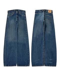 Jeans en denim délavé de qualité supérieure 100% coton, coupe ample, streetwear pour hommes, effet délavé, jeans pour hommes - Product Image 4