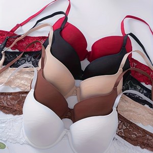Tume Pure Desire Sous-Vêtements pour Amazon Vente Chaude Fleur Dentelle <span class=keywords><strong>Soutien</strong></span>-<span class=keywords><strong>Gorge</strong></span> avec Bandoulière Réglable Anneau En Acier Mince Coupe Sans Fil - Product Image 1