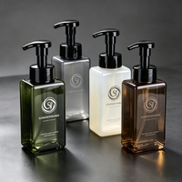 Flacons pompe vides personnalisables carrés de 200 ml, 250 ml, 300 ml pour distributeur de désinfectant pour les mains, savon moussant, gel douche, après-shampoing, shampoing