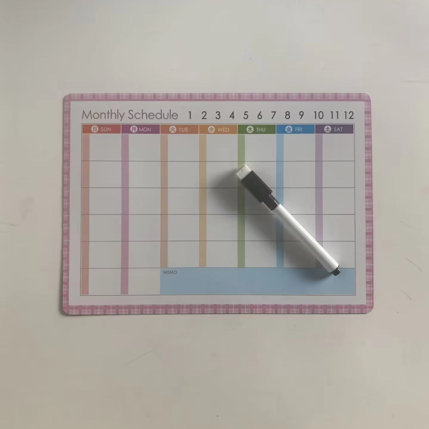 Magnetic Dry Erase Label Reusable Writing Magnet Board for Classroom Fridge