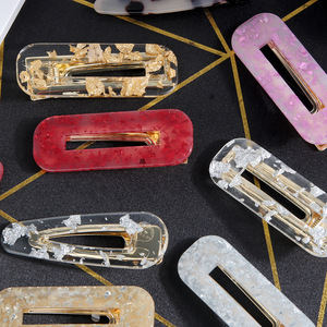 Fermagli per Capelli in Acetato Stile Europeo-Americano per Feste, Clip Laterali <span class=keywords><strong>2026</strong></span>, Effetto Ambra, Foglio Acrilico, Mollette Colorate - Product Image 4