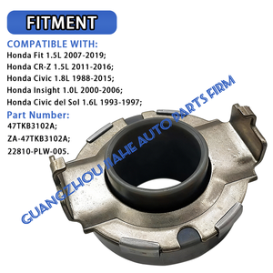 Roulement de débrayage PAT pour Honda Fit CR-Z Civic Insight Civic Del <span class=keywords><strong>Sol</strong></span> CRX III D15B OE ZA-47TKB3102A 22810-PLW-005 47TKB3102A - Product Image 2