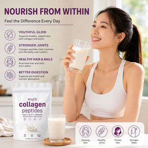 Integratore OEM Multi Super Collagene in Polvere con Peptidi, Acido Ialuronico e Vitamina C per Bellezza di Pelle e Crescita dei Capelli, 2 Libbre - Product Image 2