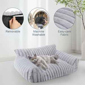 Cama de Felpa para Gatos, Camas para Perros Pequeños, Sofá para Mascotas de Interior con Funda Extraíble y Lavable - Product Image 2