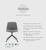 Chaise de travail confortable chaise rembourrée en cuir synthétique chaise pivotante pour salle de conférence et zones de réception
