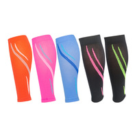 Jingwen Professionnel Sports Compression Jambes Manches Courir Fitness Corde À Sauter Long Leggings Mollet Chaussettes