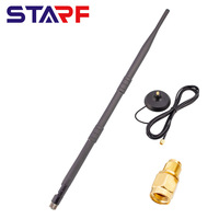 Antena de comunicación IoT omnidireccional de 868MHz 5.8dBi 50ohm con conector RPSMA y cable de extensión de goma para módulo repetidor LoRa