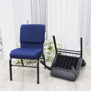 Sillas de Iglesia apilables al por mayor en Kenia, asientos de púlpito de iglesia con marco metálico, sillas de teatro Pastor para auditorios - Product Image 5