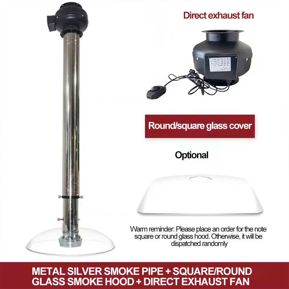 Silver+Glass Hood+Inline Fan