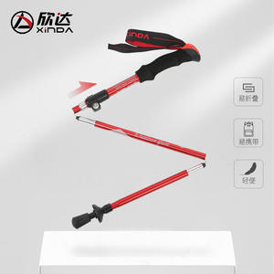 Bastones de Trekking Xinda de Aleación de Aluminio, 3 Secciones Ajustables, para Senderismo y Caminatas - Product Image 5