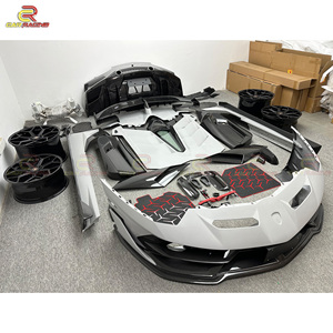 Kit de Carrocería <span class=keywords><strong>SVJ</strong></span> Estilo 1:1 en Fibra de Carbono Semiseca para <span class=keywords><strong>Lambo</strong></span> LP700 Aventador LP720, Parachoques, Alerón, Escape, Faldones Laterales, Capó - Product Image 2