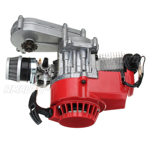 47cc/49cc <b>Engine</b> 2-Stroke Pull Start Motor W/ Transfer Box Red for Mini Dirt <b>Bike</b> - Product Image 4