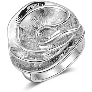 Cincin untuk Wanita Mode 10K emas dan bunga perak cincin pernyataan hadiah perhiasan pesta pertunangan pernikahan