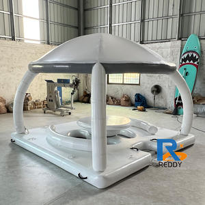 Plataforma <span class=keywords><strong>Flotante</strong></span> Inflable para 8 Personas con <span class=keywords><strong>Piso</strong></span> de Cubierta de Aire Drop Stitch, Isla <span class=keywords><strong>Flotante</strong></span>, Toldo Inflable, Muelle <span class=keywords><strong>Flotante</strong></span> - Product Image 3