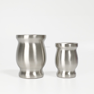 Yerba-taza <span class=keywords><strong>de</strong></span> té <span class=keywords><strong>de</strong></span> doble pared <span class=keywords><strong>de</strong></span> acero inoxidable, 4oz, 8oz, con aislamiento, Mate, calabaza argentina, taza <span class=keywords><strong>de</strong></span> viaje con Bombilla - Product Image 1