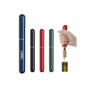 Luxury Custom Logo Air Pocket Pressure Pump Wine Opener Set Easy Cork Remover Corkscrew Pen <b>Plastic</b> for Promotional <b>Drinkware</b> - Product Image 1