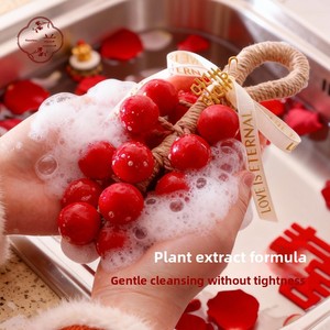 <span class=keywords><strong>Savon</strong></span> artisanal parfumé créatif en forme de grappe de raisin avec nœud, coffret cadeau pour fêtes et mariages - Product Image 4