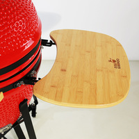 Barbecue Kamado en céramique de 22 pouces avec chariot, fumoir au charbon de bois pour restaurants et hôtels, commande en gros OEM, certifié BSCI