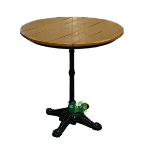 (E9601) Bases de Mesa de Bistró de Hierro Fundido con Recubrimiento de Polvo Negro para Restaurante - Product Image 5