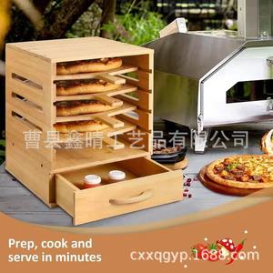 <b>Wooden</b> Pizza Peel Double Sided With Grooves For <b>Slicing</b> And Serving Pizza - Product Image 5