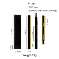 Crayon fard à paupières waterproof double-embout personnalisable, crème pigmentée, marque privée