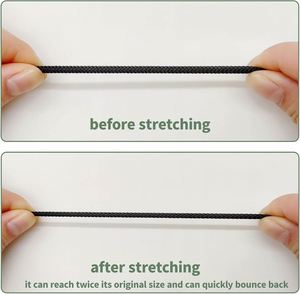 4mm 5/32 Inch <b>Black</b> No-Slip Elastic Cord 15 Yards Braided Stretch <b>String</b> for Apparel Making Hemming Edge Binding Bags DIY Craft - Product Image 3