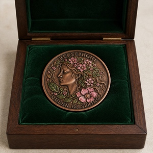 Moneda Conmemorativa Personalizada 3D de Alto Relieve de Persefón, Diosa Griega, Moneda de Lujo Esmaltada de <span class=keywords><strong>la</strong></span> <span class=keywords><strong>Reina</strong></span> de <span class=keywords><strong>la</strong></span> Primavera para Colección y Regalo - Product Image 5