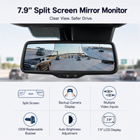 Monitor Espejo Digital de 7.9 Pulgadas para Nissan Frontier Titan Pickup con Pantalla para Cámara de Reversa y Lateral