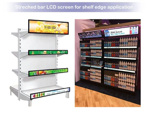 Panneau d'affichage Android 4K avec barre tendue OEM, panneau publicitaire ultra large pour boutique, écran LCD numérique, bande de bord d'étagère - Product Image 4