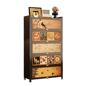 Estantería de Estilo Vintage para el Hogar con Puertas Abatibles, Organizador de Libros de Acero al Carbono Reforzado, Estante de Almacenamiento para Estudio y Sala de Estar - Product Image 6